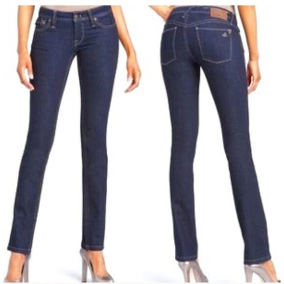 DLI961 Womens Premium Denim Kate Slim Straight Jeans Size 28 Casual Blue Jeans - Picture 1 of 10